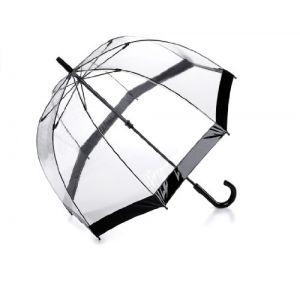 Regenschirm transparent mit Schwarz