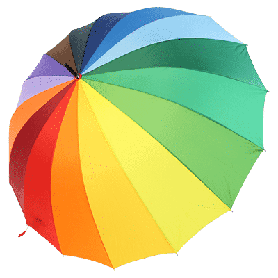 XXL Regenschirm 135cm Partnerschirm 2 Personen Schirm Familie Regenbogen bunt 
